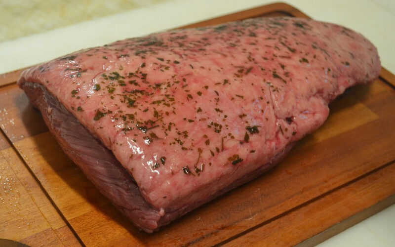 Picanha no forno com sal grosso